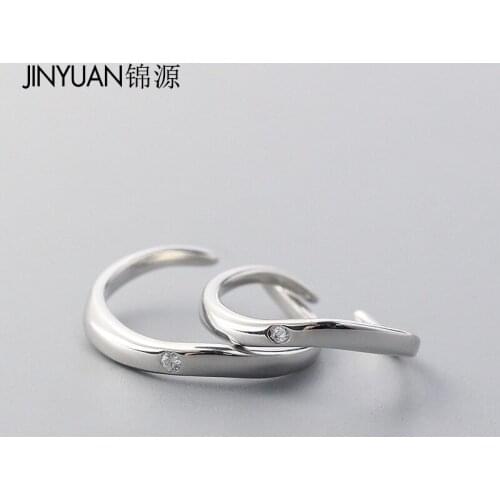 925 Sterling Silver Wavy Lines Love Ring Resizable Lovers' Ring Couple Ring Boyfrid Girlfriend Gift
