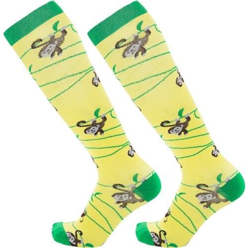 Brothock Sports Outdoor Compression Stockings Pressure Socks Print Little Animals Leggings Running Breathable Marathon Socks