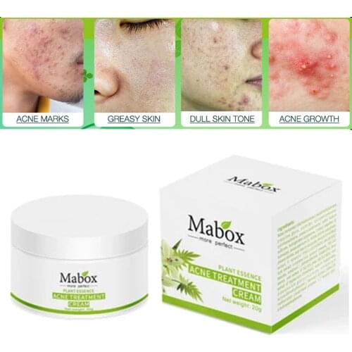 MABOX 20g Plant Acne Treatment Cream Essence Cream Makeup Skin Care Facial Care Korea Whiting Cream 1 order