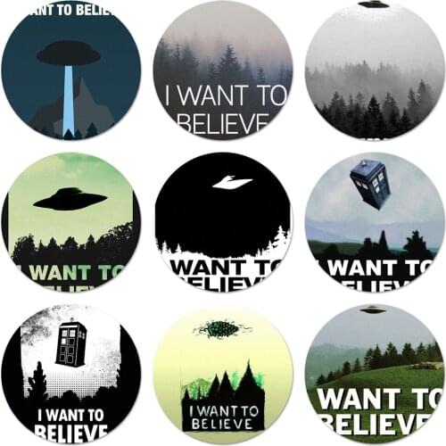 The X Files I want to believe Icons Pins Badge Decoration Brooches Metal Badges For Clothes Backpack Decoration