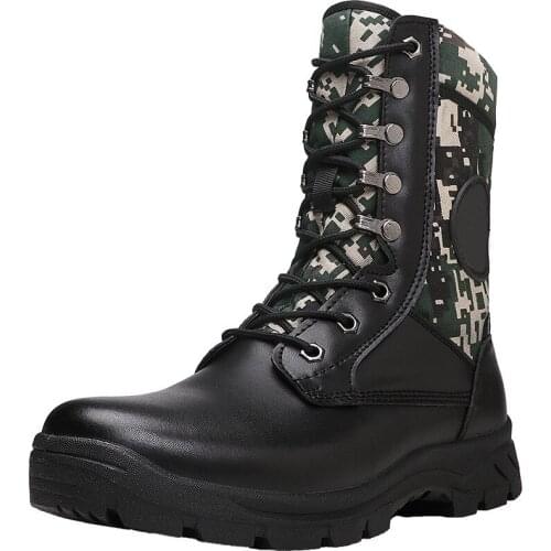 Men Outdoor Military Training Combat Army Boot Camouflage Tactical Boots Field Climbing Hunting Non-slip High Tops Desert Shoes