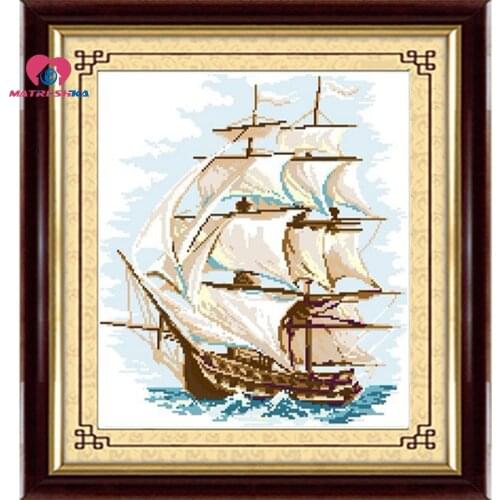 152 x 172 Lattice beads embroidery kit Sailboat sea landscape beadwork home decor crafts needlework craft home decoration