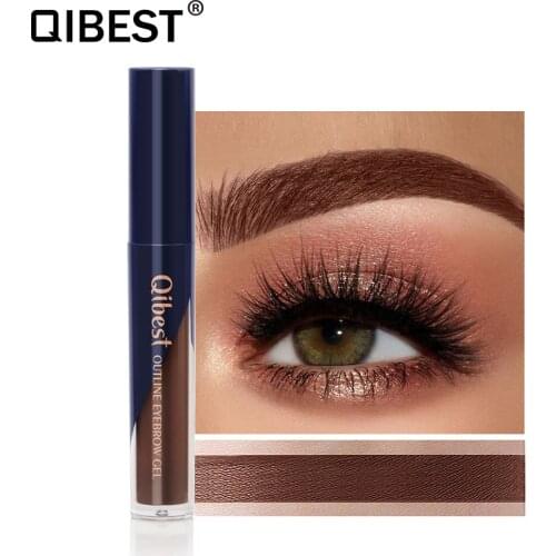 QiBest Natural Eyebrow Gel Makeup Tinted Outline Brow Mascara Black/Brown Make up Eye Brow Pigment Cream Pencil Eyebrows Brush