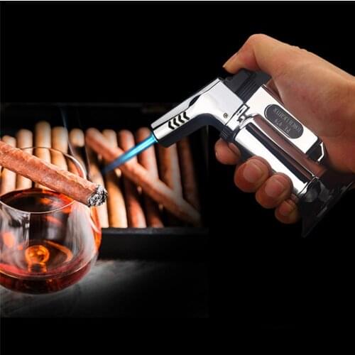 NEW High Capacity Metal Lighter Butane Jet Torch Cigarette Cigar Windproof Lighters Kitchen BBQ camping Survival Lighter