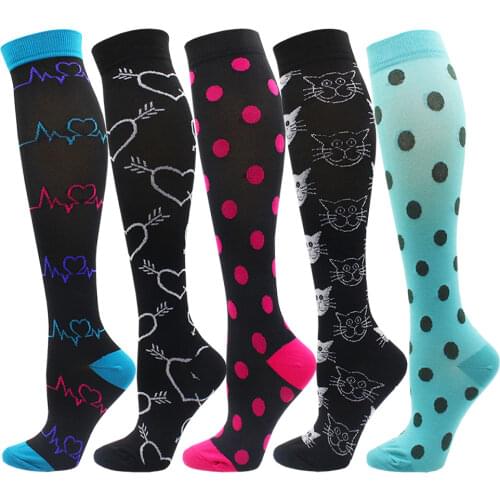 Men and Women Compression Stockings Prevent Varicose Veins Nurses Socks Outdoor Running Cycling Basketball Sports Socks