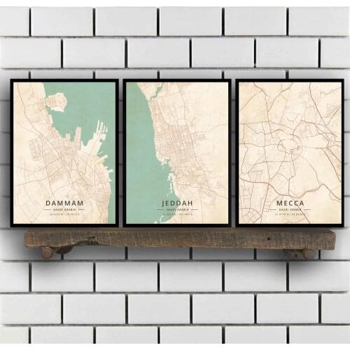 Dammam Jeddah Mecca Medina Riyadh Saudi Arabia Poster
