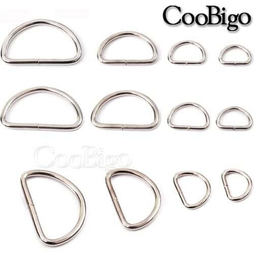 10pcs/lot half-rings Multi-Purpose Alloy Round D ring Handmade DIY Accessories for Luggage Belt Dog Leashes Handbag Shoes