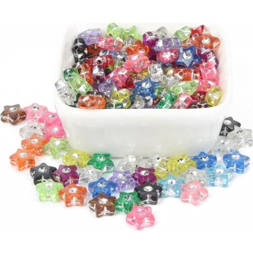 Mixed Transparent Pentagram-Shape Acrylic Beads Charm Loose Spacer Beads For Jewelry Making DIY Needlework Bracelet Accessories