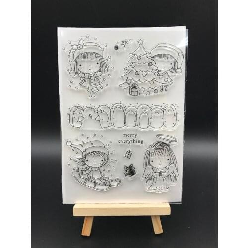 Merry Everything Transparent Clear Silicone Stamp/Seal for DIY scrapbooking/photo album Decorative clear stamp sheets A552