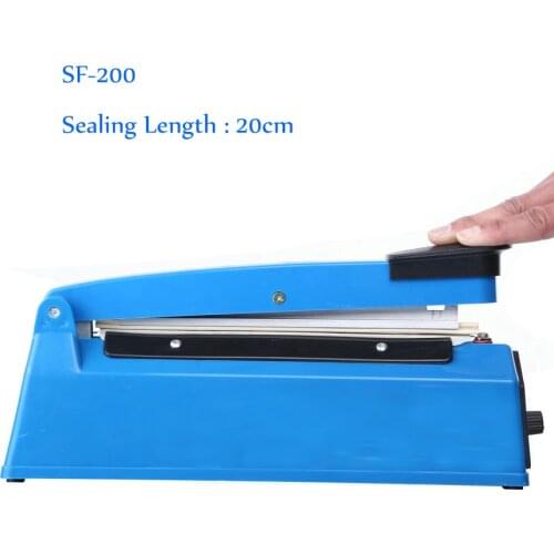 SF-200 Plastic film,aluminum foil bag,kraft paper bag heating impulse sealing machine,hand impulse sealer 220V
