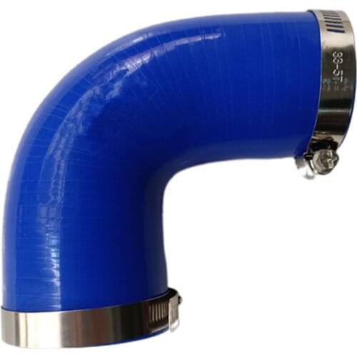 MOFE 51mm to 57mm/60mm/63mm/70mm/76mm Silicone 90 Degree Elbow Reduce Hose Blue