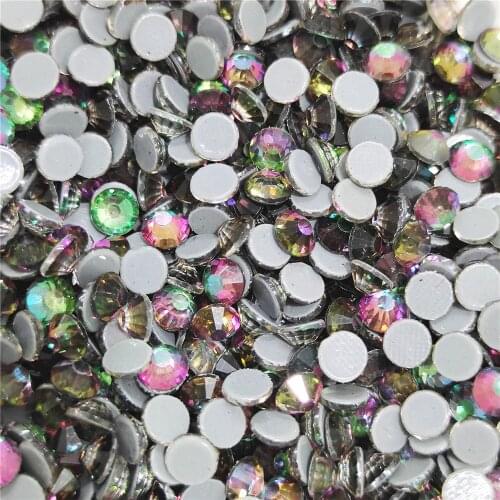 Green flame Crystal Clear Super Bright Glass Hot fix Rhinestones Hight Quality Flatback For Fabric стразы Nail Art Decorations