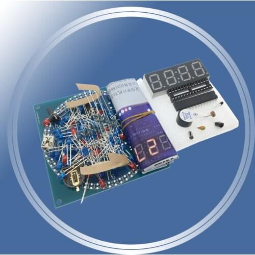 DS1302 Rotating LED Display Alarm Electronic Clock Module DIY KIT LED Temperature Display for arduino