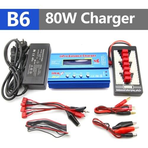 IMAX B6 charger 80W Battery Charger Lipo NiMh Li-ion Ni-Cd Digital RC IMAX B6 Lipro Balance Charger Discharger + 15V 6A Adapter