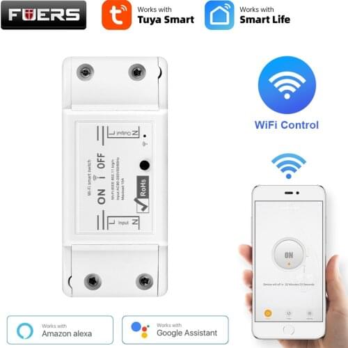 Wifi Smart Home Switch LED Light Breaker Wireless Remote Tuya Smart Life APP Control Work with Alexa Google Assistant IFTTT