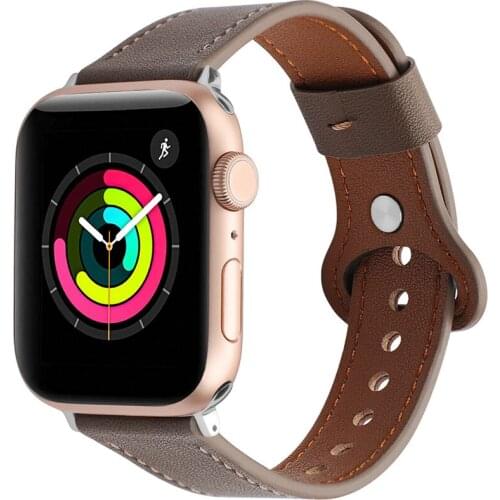 Colorful Leather Strap For apple watch band 44mm 42mm Iwatch Series SE 6 5 4 3 2 1 Loop 40mm 38mm Watchband Bracelet Replacement