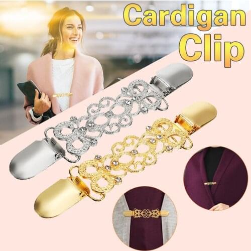 Sweater Cardigan Clip Duck-mouth Clips Flexible Beaded Pearl Pin Brooch Shawl Shirt Collar Buckles For Clothing Decoration