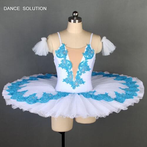 Women & Girl Stage Dance Costumes Pre-professional Ballet Tutu Pancake Dancing Dress Ballerina Solo Dancewear 3 Colors BLL010