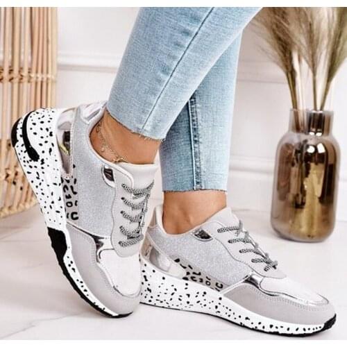 Akexiya 2021 New Spring Summer Lady Shoes Women Sneakers Leopard Women Running Female Shoes Outdoor Flat Platform Zapatos Mujer