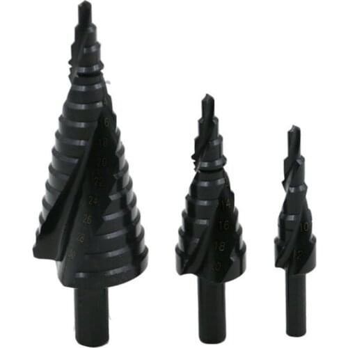 1pc HSS Cobalt Step Drill Bit Nitrogen Hole Cutter Drill 4-32mm Cone Drill Metric Triangle Shank Hand Tool