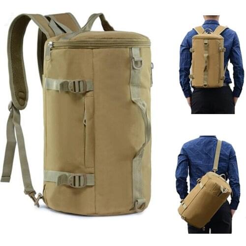 20L Military Tactical Backpack Hiking Camping Travel Bags Mountaineering Cylinder Bag Mens Outdoor Sport Backpack Shoulder Bag