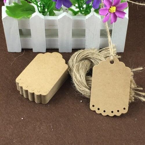 200pcs 7x4.5cm simple cute kraft paper hang tag clothing/bag/shoes/hat price tag /handmade small tag