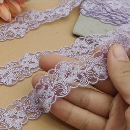 1 Meter/lot 27cm Handmade DIY Clothing Accessories Bling Black Embroidery Lace Fabric Luxury Lace Trim