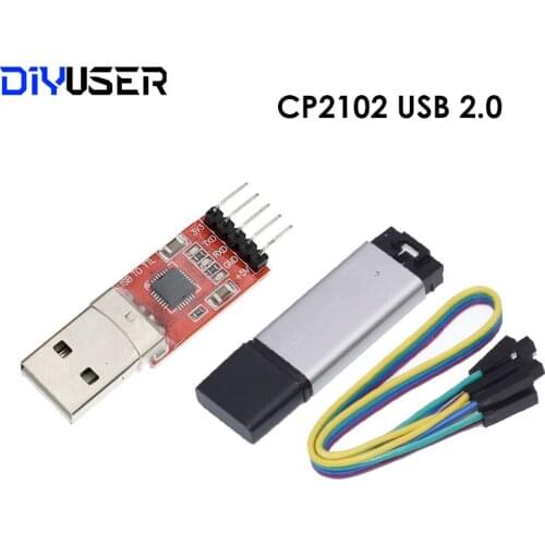 CP2102 USB 2.0 to UART TTL 5PIN Connector Module Serial Converter STC Replace FT232 CH340 PL2303 Aluminum shell CP2102 USB 2.0