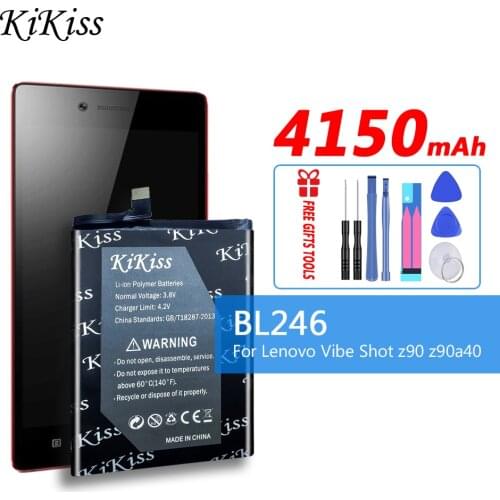 4150mAh New Big Power Battery For Lenovo Z90 Vibe Shot Z90A40 Z90-7 Mobile Phone Battery High Capacity + Free Tools