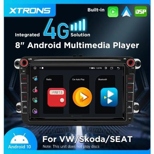 XTRONS 8'' Android 10.0 Car Multimedia Stereo Player for VolksWagen Touran For SEAT For SKODA DSP Carplay 4G WIFI NO DVD 4+64GB