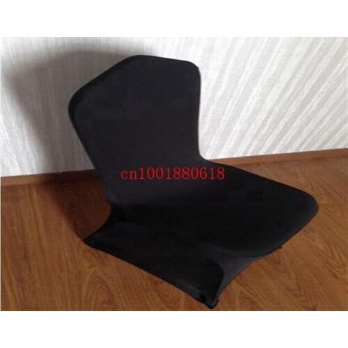 Fedex Free Shipping Black Spandex Chair Covers Flat Front For Wedding Party Hotel Decoration ,50pcs/lot