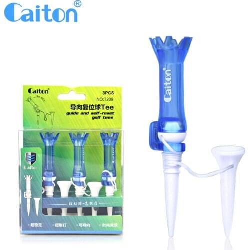 Caiton Guide and self-reset golf Tees plastic Outdoor Golf Training Tees Accessories