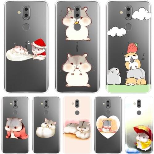 Case For Nokia 7.1 6.1 5.1 3.1 2.1 Soft Silicone Christmas Hamster Cute Back Cover For Nokia 7.1 6.1 5.1 3.1 2.1 Plus Phone Case