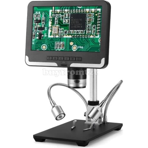 Maxgeek G200 200X Andonstar Digital Microscope 2MP Support Image Reversal w/ Adjustable 7" Display 8 LEDs AD206