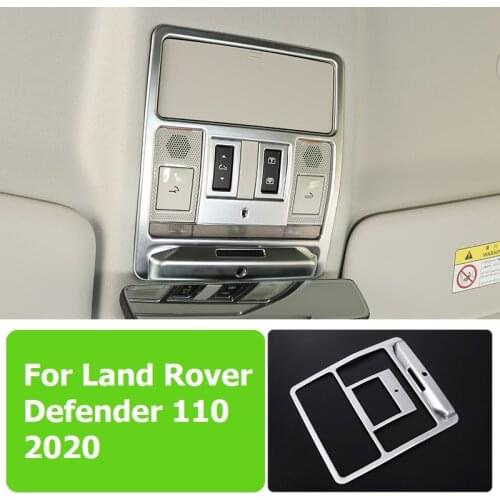 For Land Rover Defender 110 2020 ABS Matt Car Roof Reading Lamp Frame Trim Car Accessories 1pc