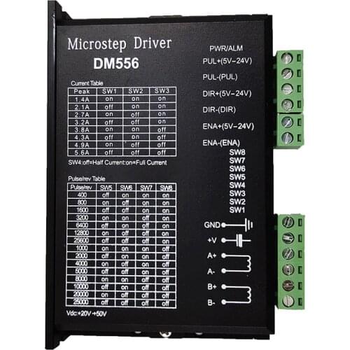 2-phase Digital Stepper Motor Driver DM556 For NEMA 17 23 34 Series Stepper Motor CNC machine 3d printer