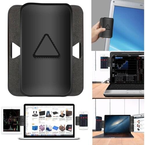 Dual / Triple Monitor Display Clip Stand Laptop Side Mount Tablet Phone Connects Bracket Holder for IPad Multi Screen Support