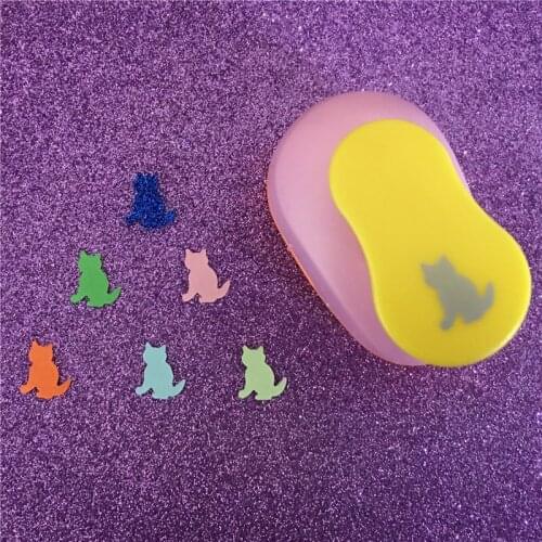New Cat shaped 5/8" EVA hole punch greeting card handmade kitty animal craft punch cortador de papel de scrapbook cats puncher