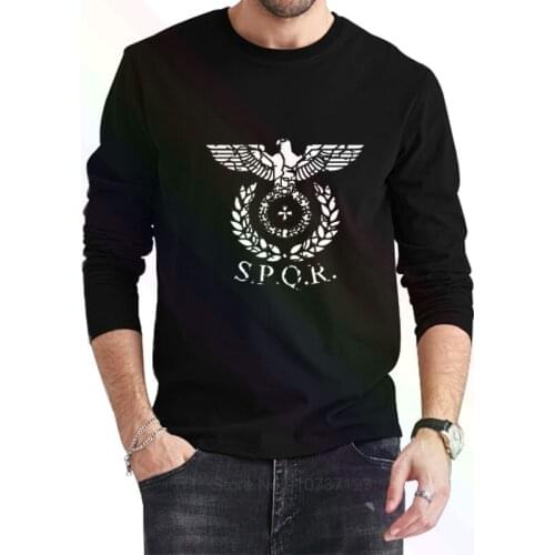 Inspired New SPQR Roman Rome Senate Military T-Shirt 2021 Newest Summer Mens Long Sleeve Popular Tees Shirt Tops Novel Unisex