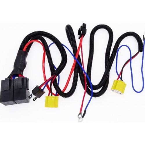 JIUWAN 1pc for H4/9003car Headlight Connector Booster Cable Relay Fuse Socket Black Wire Harness Car Light Accessories