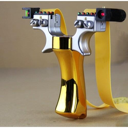Laser Aiming Slingshot Equipped With Level Instrument For Outdoor Sports Hunting Using High Power Slingshot Catapult