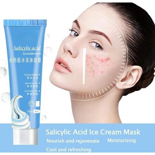 Salicylic Acid Ultra Cleansing Mask Ice Cream Mask Moisturizing Smear Mask Clean Pore Mud Mask Blackhead Remover Mask Face Care