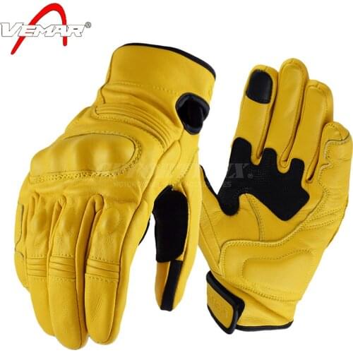 Motorcycle Gloves Men Touch Screen Leather Electric Bike Glove Cycling Full Finger Motorbike Moto Bike Motocross Luvas Gloves