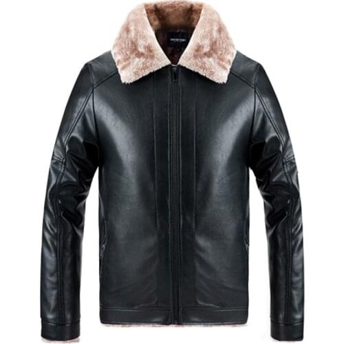 New Mens Fashion Leather Jacket Slim lapel Plus fleece PU Jacket Male Anti-wind Motorcycle Lapel Diagonal Zipper Jackets Men