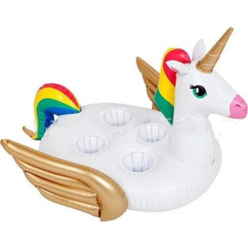 Inflatable Cup Holder Unicorn Flamingo Drink Holder Swimming Pool Float Bathing Pool Toy Party Decoration Bar Coasters