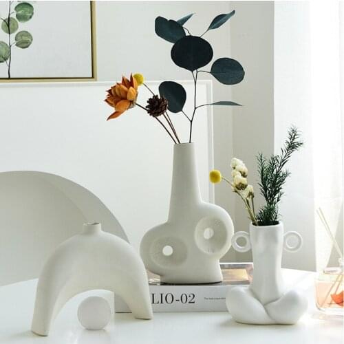 Nordic Creative Ceramics Abstract Art Irregular Decoration Model Room Living Room Floor TV Cabinet Home Decorat Ornaments