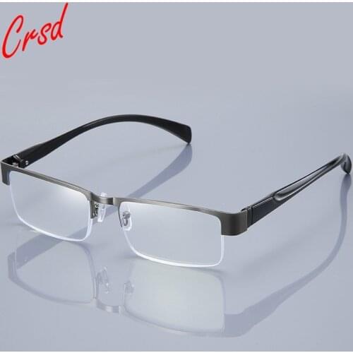2020 Cool New Anti-blue Light Reading Glasses Men Half-frame Resin Computer Glasses Mens Business Reading Glasses +1.0 To +4.0