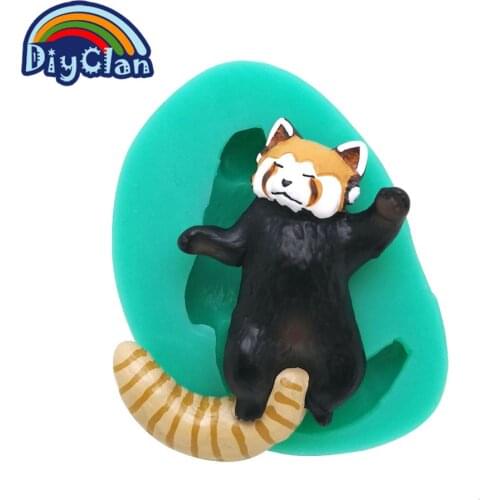 NEW Raccoon silicone chocolate molds for cake decorating polymer clay fondant tools resin form animal style F0671NM