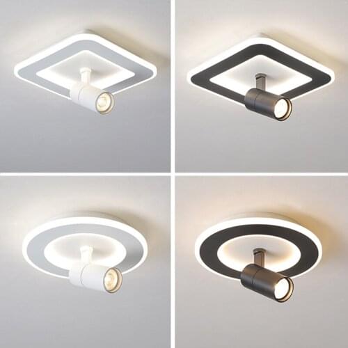 Adjustable Modren LED Ceiling Lights For Living room Bedroom Aisle Store Black/White plafonnier Ceiling Lamp Lighting Fixtures