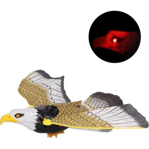 Xmas Electronic Eagle Sling Hovering Hawk Birds Toy with red eye Flashing Sounding Electrical Pet gifts for kids Christmas Gifts
